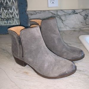 Lucky Brand Grey Ankle Boots